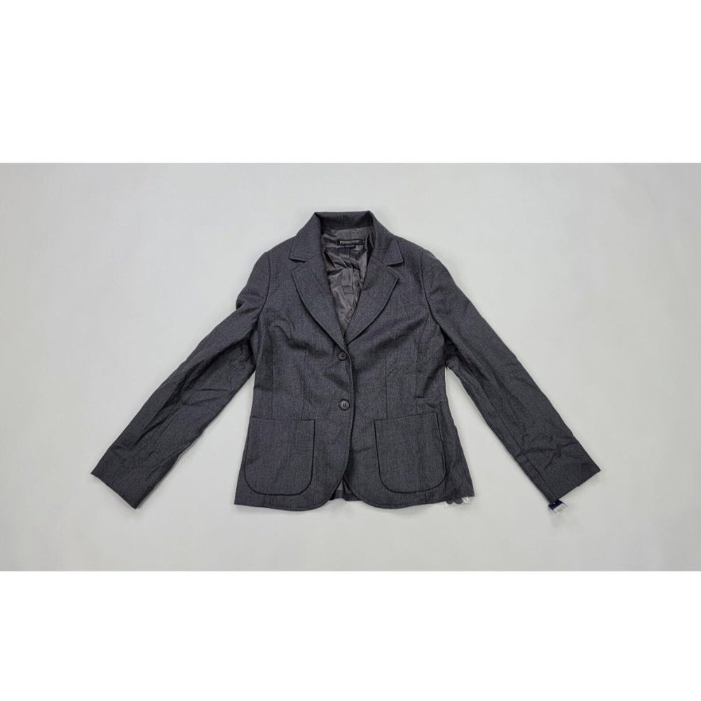 Pendleton Grey Two Pocket Jacket Womens Size 4 - image 1